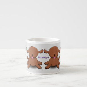 Niedlicher Hundehund Cartoon Espressotasse