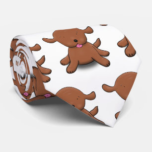 Niedlicher Hundehund Cartoon Krawatte