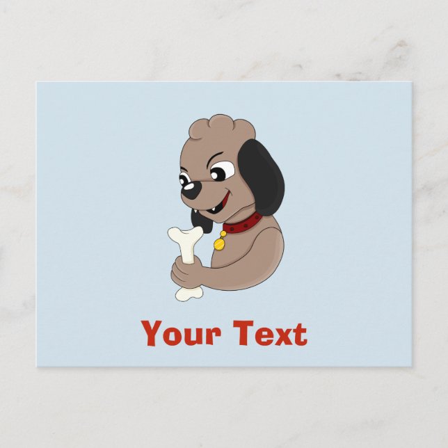 Niedlicher Hundehund Cartoon Postkarte (Vorderseite)