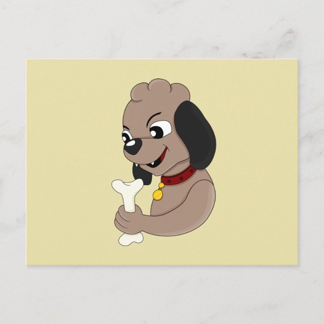 Niedlicher Hundehund Cartoon Postkarte (Vorderseite)