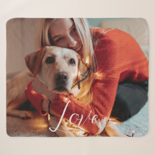 Niedlicher Hundehund-Foto mit benutzerdefinierten Sherpadecke
