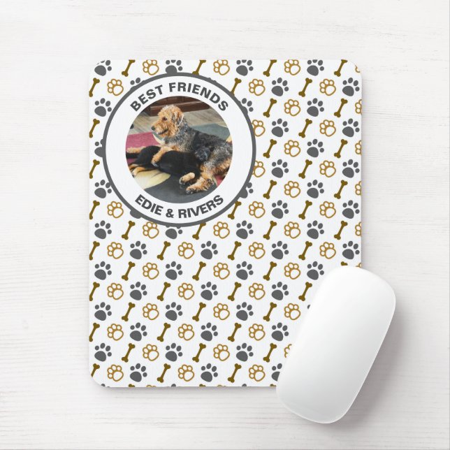 Niedlicher Hundeknochen und Foot-Mousepad Mousepad (Mit Mouse)