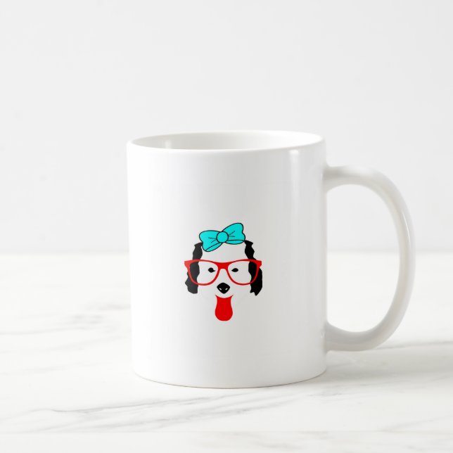 Niedlicher Hundekopf Zeichnend Kaffeetasse (Rechts)