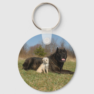 Niedlicher Hundekuh Schlüsselanhänger