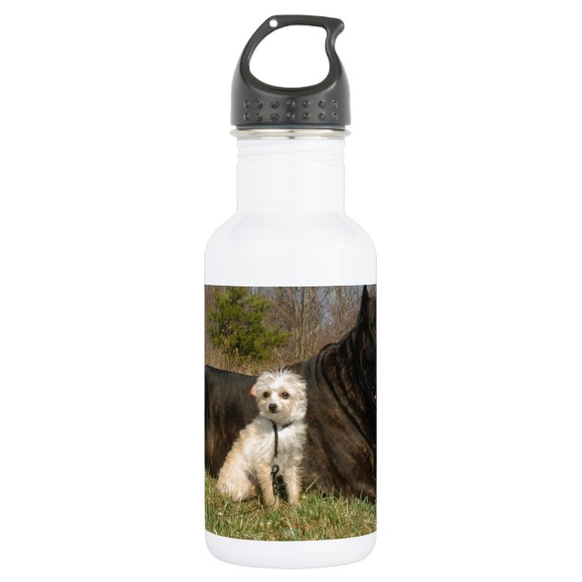 Niedlicher Hundekuh Trinkflasche (Vorderseite)