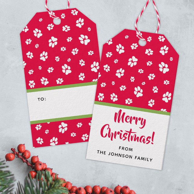 Niedlicher Hundekuppeldruck Rot Geschenkanhänger (Von Creator hochgeladen)