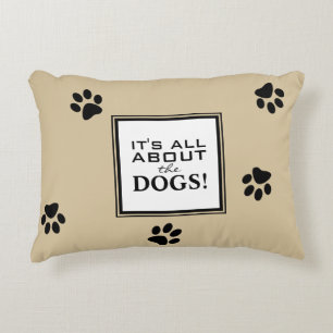 Niedlicher Hundepaw-Typografie-Hund Lover Dekokissen
