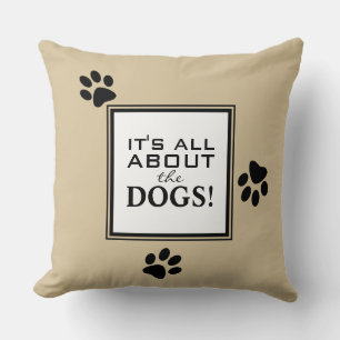 Niedlicher Hundepaw-Typografie-Hund Lover Kissen