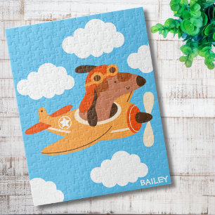 Niedlicher Hundepilot, Flugzeug, Personalisiert