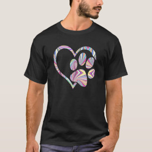 Niedlicher Hundeschlitten Prin Psychedelische Gefä T-Shirt