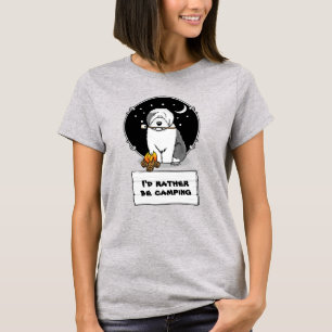 Niedlicher Hundeschlittencamper Alte Englische Sch T-Shirt