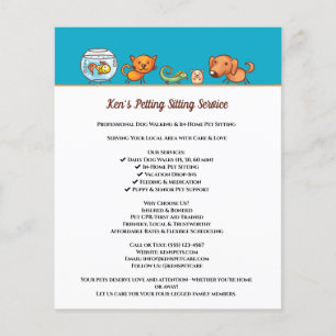 Niedlicher Hundeschlittendienst Flyer