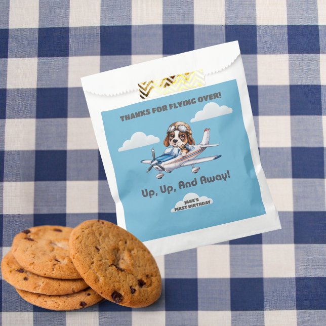 Niedlicher Hundspilot und Cessna Flugzeug, Reisen, Geschenktütchen (Von Creator hochgeladen)