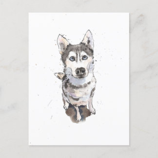 niedlicher Husky-Hund Postcard Postkarte