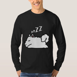 Niedlicher Husky Hund Welpenschlafen T-Shirt