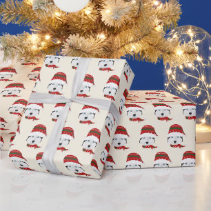Niedlicher Husky mit Winterhut - Niedliche Weihnac Geschenkpapier