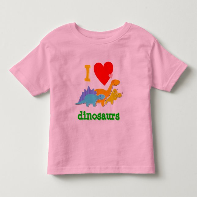 Niedlicher i-Liebe Dinosaurier-T - Shirt (Vorderseite)