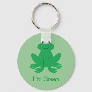 Niedlicher "I´m Grün-" Cartoon-Frosch Schlüsselanhänger