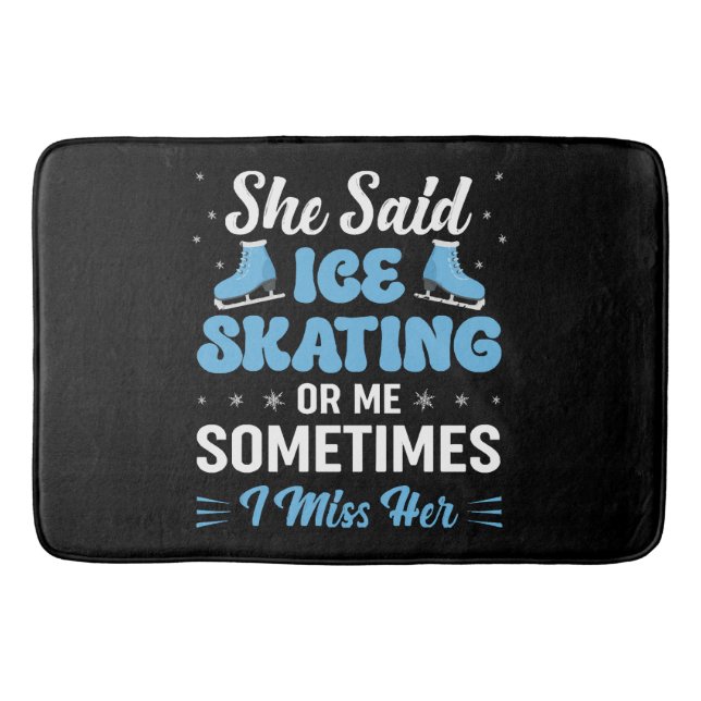 Niedlicher Ice Rink synchronisiert ruft an Badematte (Vorderseite)