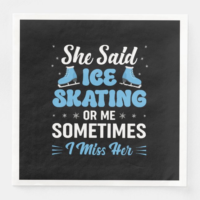 Niedlicher Ice Rink synchronisiert ruft an Serviette (Vorderseite)