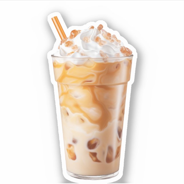 Niedlicher "Icted Coffee"-Illustration Vinyl Aufkleber (Vorderseite)