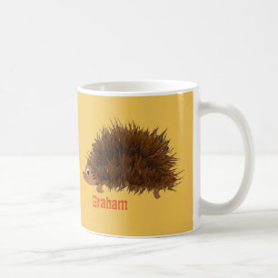Niedlicher Igel addieren Namen Kaffeetasse