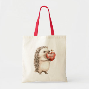 Niedlicher Igel Apple Heart Tragetasche