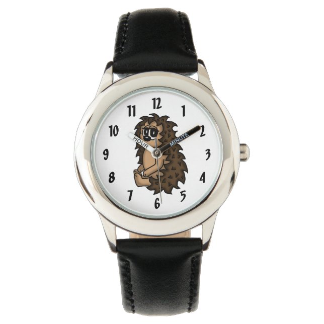 niedlicher Igel Armbanduhr (Vorderseite)