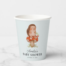 Niedlicher Igel Blue Baby Dusche Pappbecher