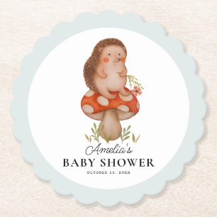 Niedlicher Igel Blue Baby Dusche Untersetzer