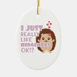 Niedlicher Igel, den ich wirklich gerne Igel mag, Keramik Ornament