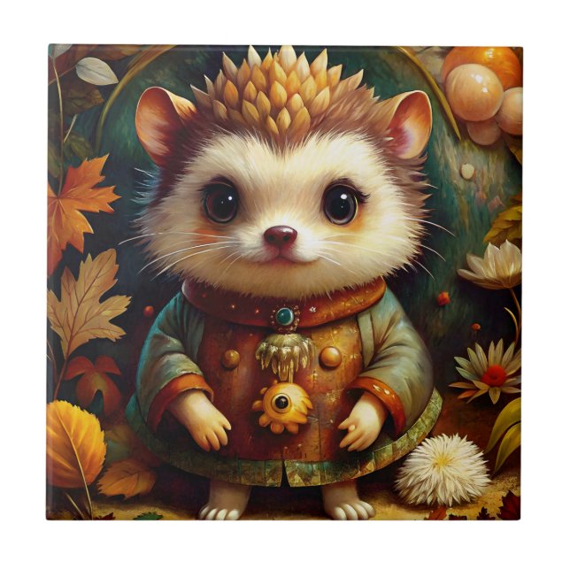 Niedlicher Igel Fliese (Vorderseite)