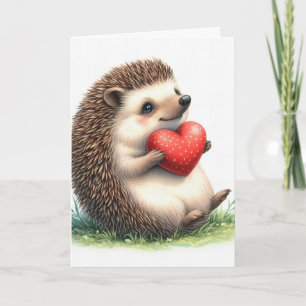 Niedlicher Igel HerzValentinstag Feiertagskarte