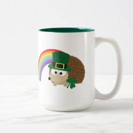 Niedlicher Igel Leprechaun Zweifarbige Tasse
