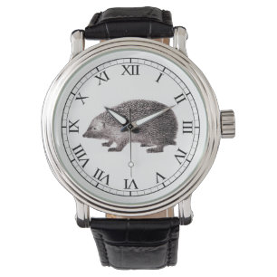 Niedlicher Igel Lover's Hedgie Vintag Print Armbanduhr