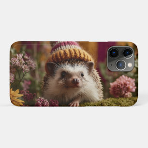 Niedlicher Igel mit einem Strick gestreift Winterh Case-Mate iPhone Hülle