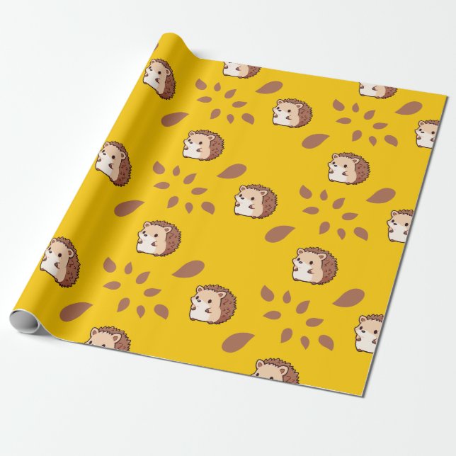 Niedlicher Igel Nahtloses Wrapping Paper für Herbs Geschenkpapier (Ungerollt)