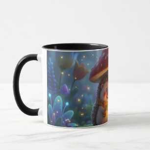 Niedlicher Igel-Pilz-Wald-Kaffeebecher Tasse