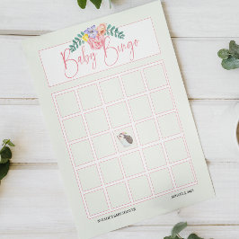 Niedlicher Igel Pink Baby Dusche Bingo