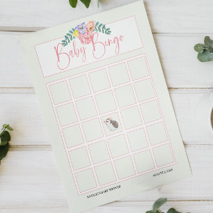 Niedlicher Igel Pink Baby Dusche Bingo