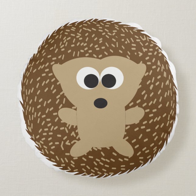Niedlicher Igel Rundes Kissen (Vorderseite)