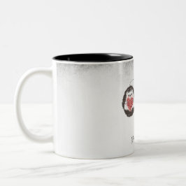 Niedlicher Igel Schwarz-weiß Herzstück Zweifarbige Tasse