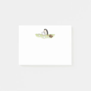 Niedlicher Igel Tier mit Computerfarbe Post-it Klebezettel