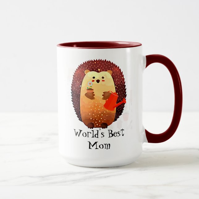 Niedlicher Igel Tierwelt als beste Mama Tasse (Rechts)