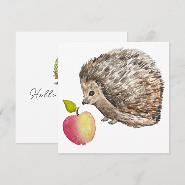 Niedlicher Igel- und Apfelpilz (Vorne/Hinten)