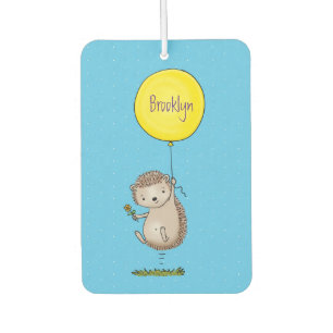 Niedlicher Igel und Muster des Cartoon in Ballon Autolufterfrischer