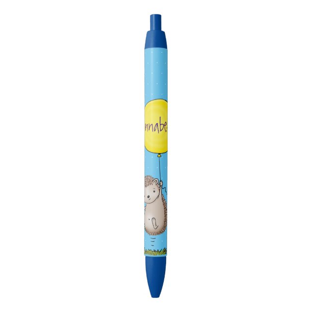 Niedlicher Igel und Muster des Cartoon in Ballon Kugelschreiber (Vorderseite Vertikal)