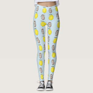 Niedlicher Igel und Muster des Cartoon in Ballon Leggings