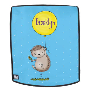 Niedlicher Igel und Muster des Cartoon in Ballon Rucksack