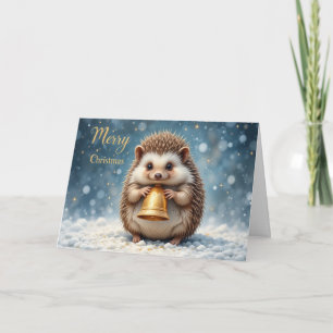Niedlicher Igel-Weihnachten Gemütlicher Wald Karte